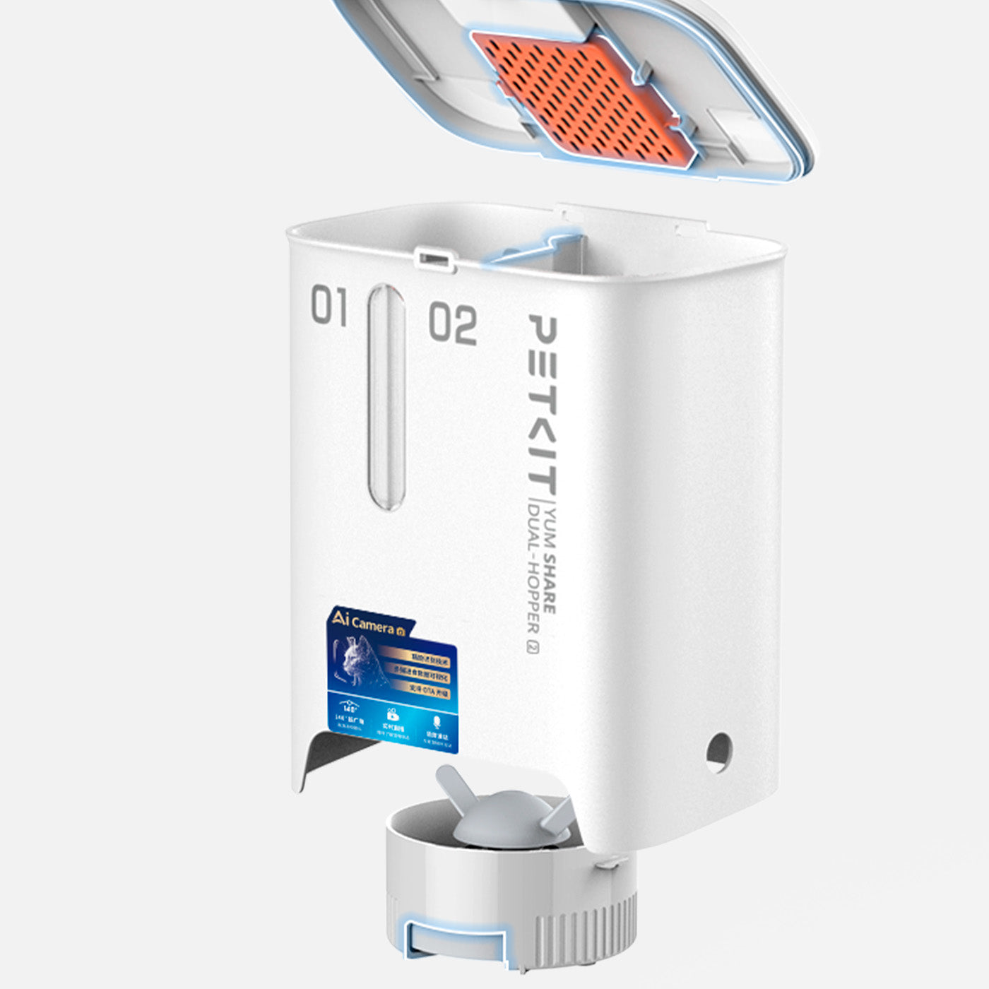 Quadruple seal system keeps food fresh for longer.