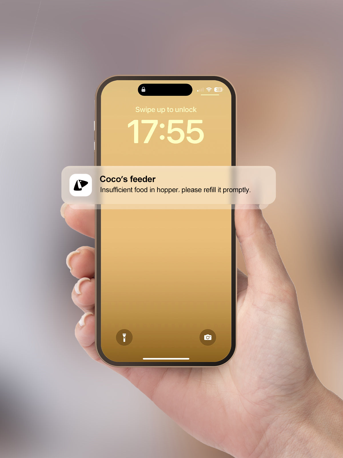 PETKIT YumShare Solo with camera automatic cat feeder sends notifications for insufficient food, power failure, or other device issues