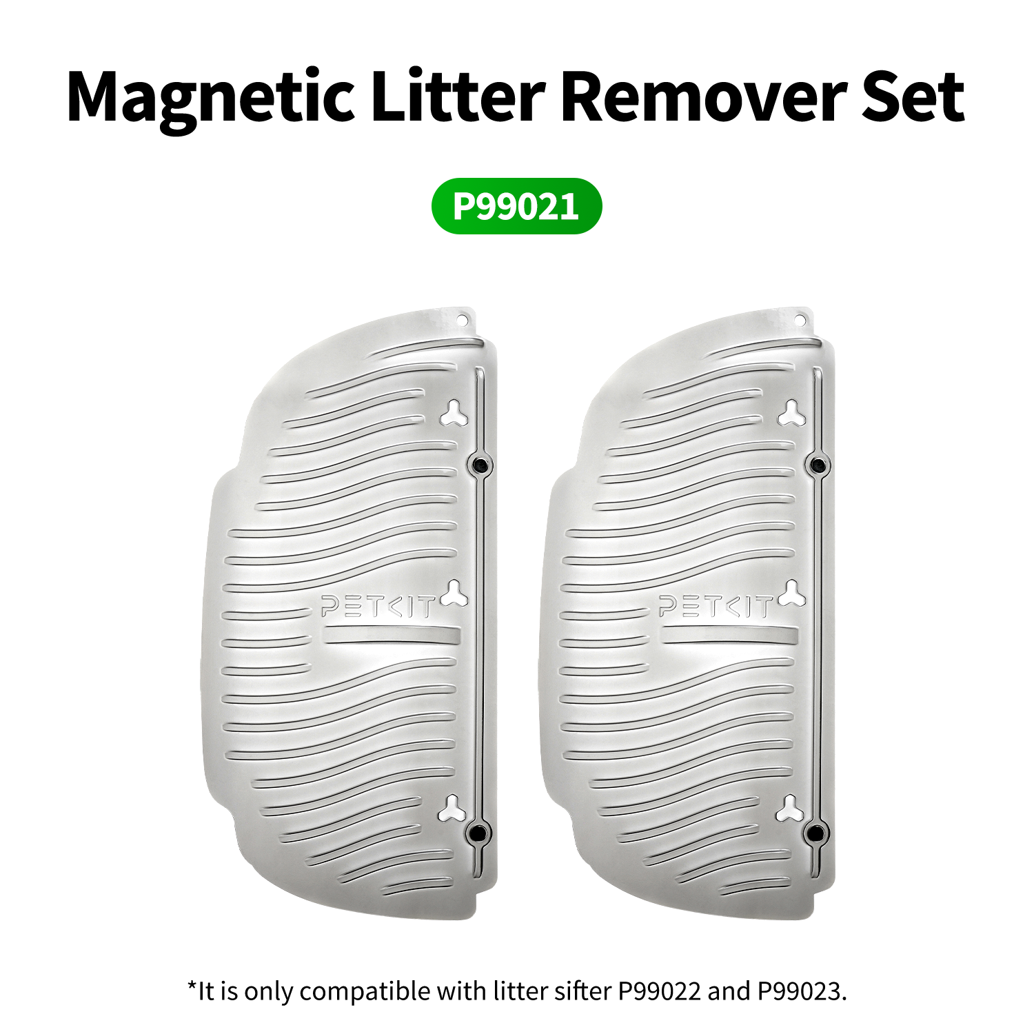 Magnetic Cat Litter Remover Set P99021 product display highlighting upgraded magnetic structure