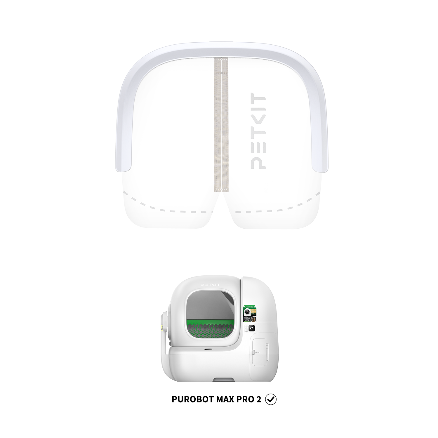 Magnetic dustproof curtain 3.0 compatible with PUROBOT MAX PRO 2 litter box