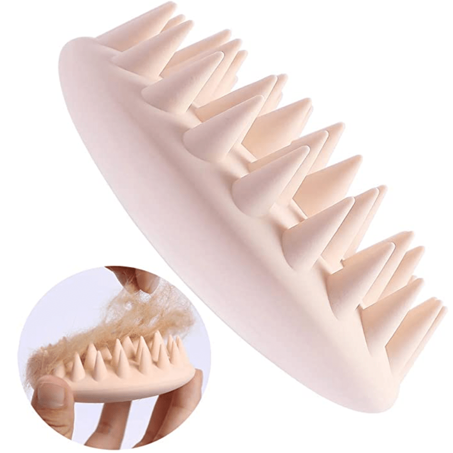 Pink Pet Massage Comb made of soft silicone for gentle grooming and massage