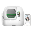 PUROBOT MAX PRO 2 automatic cat litter box with PETKIT app displayed on smartphone